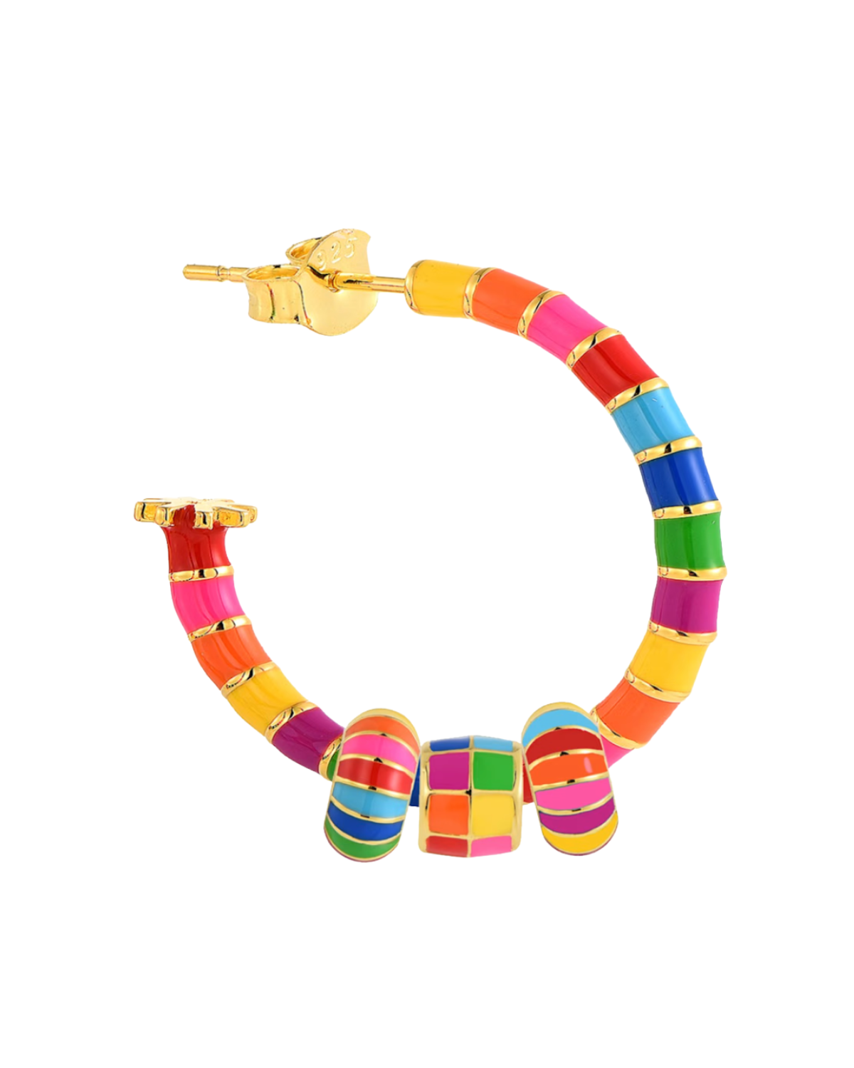 Gold Rainbow Earring Mix - Single
