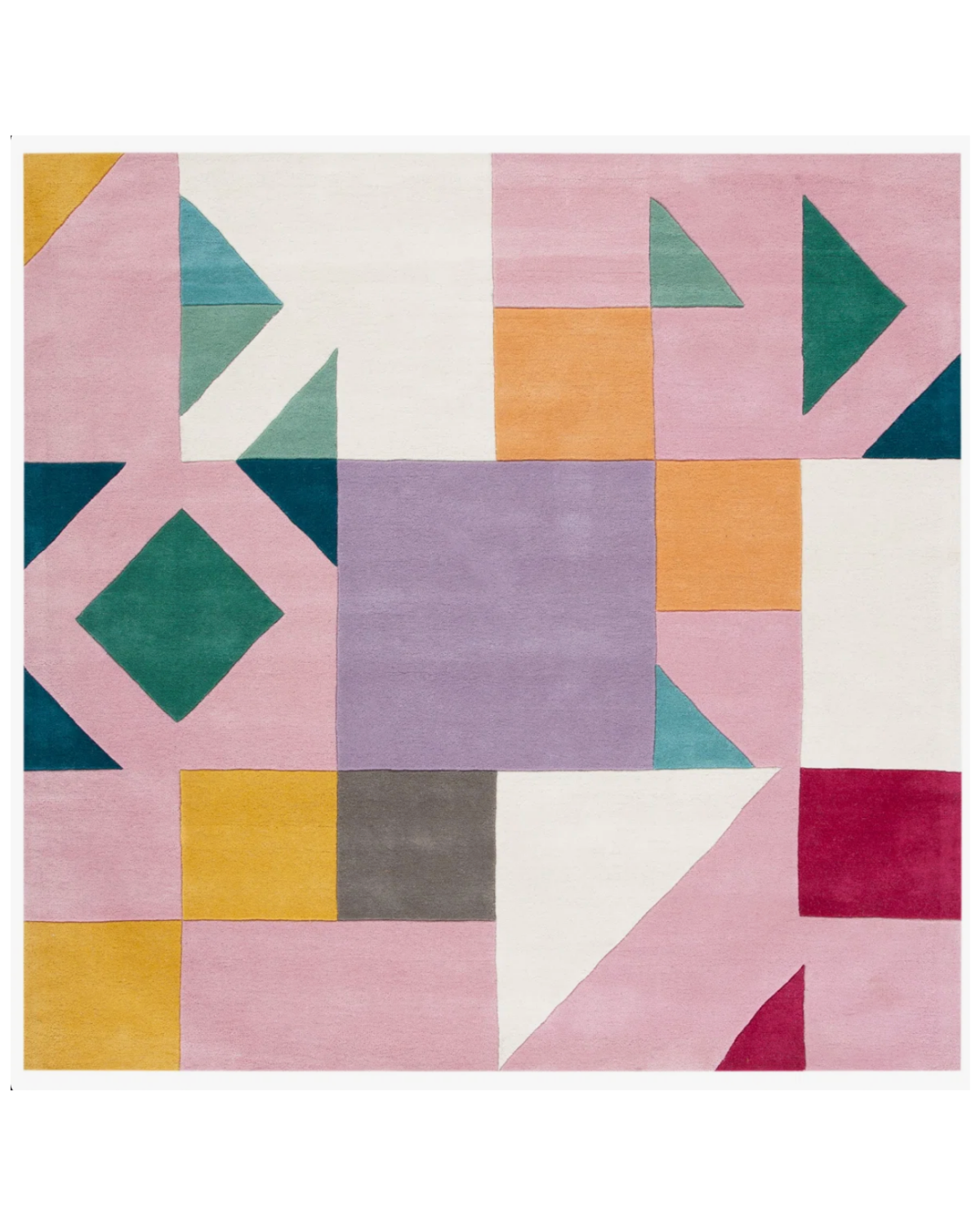Harsirat Handmade Hand Tufted Wool Pink/Orange/Beige Rug