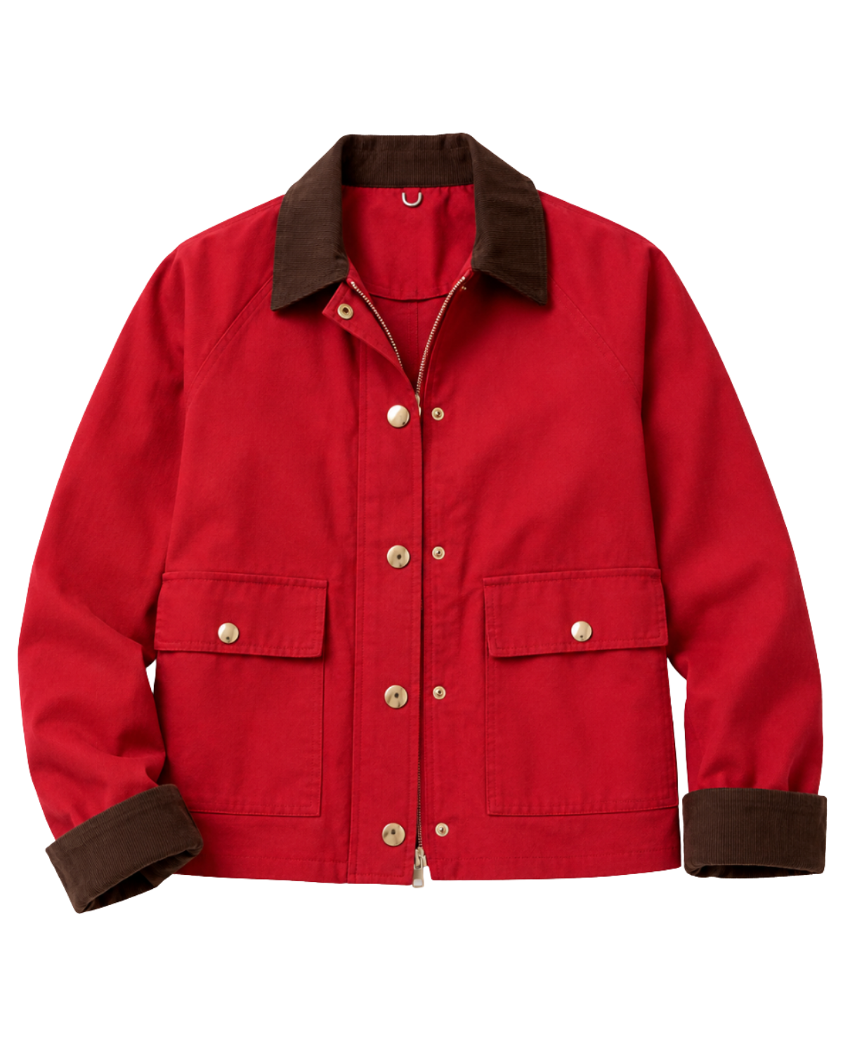 Crimson & Brown Corduroy Trim Liam Chore Jacket