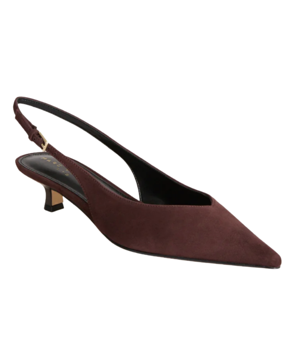 MARC FISHER | Luciey Kitten Heel Slingback Pump - Dark Brown