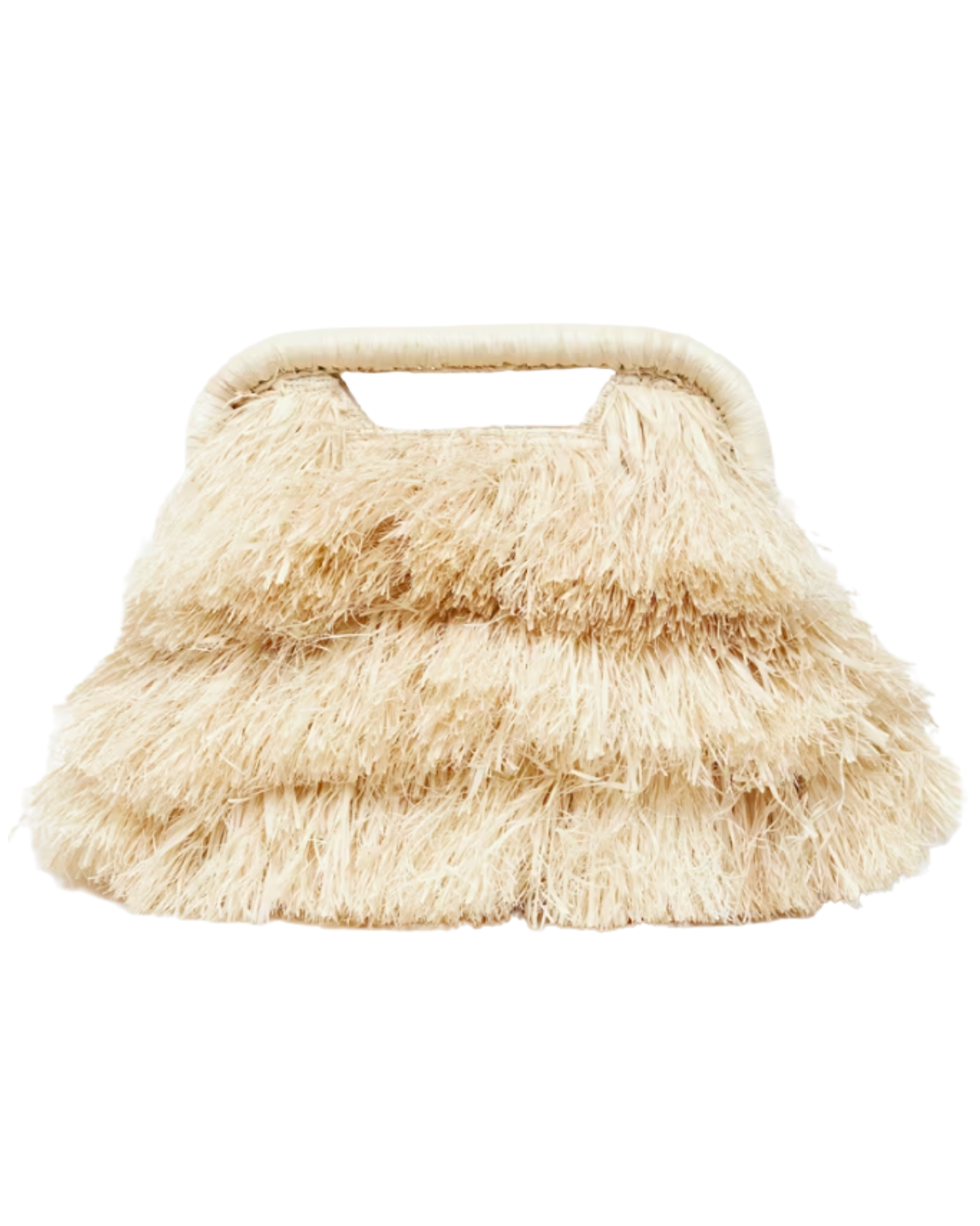 POOLSIDE | The Flamands Mini Fringe Raffia Top-Handle Bag