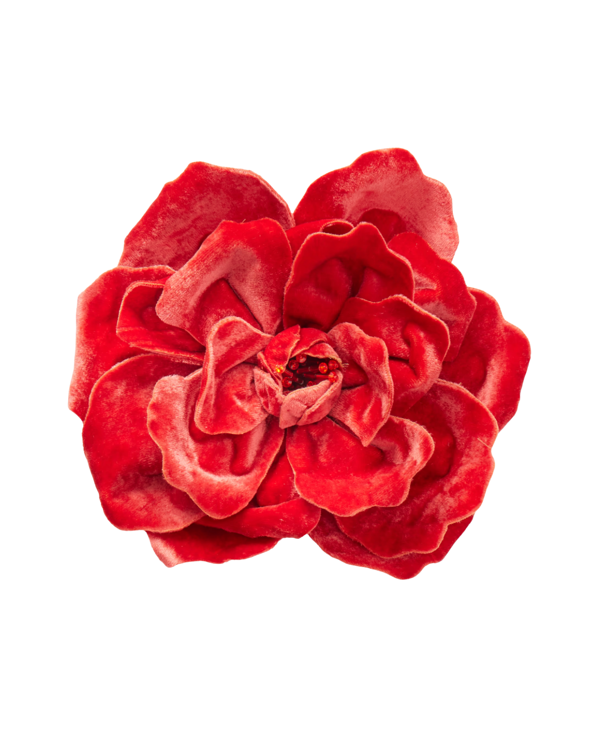 BERNADETTE Velvet Rose embellished brooch
