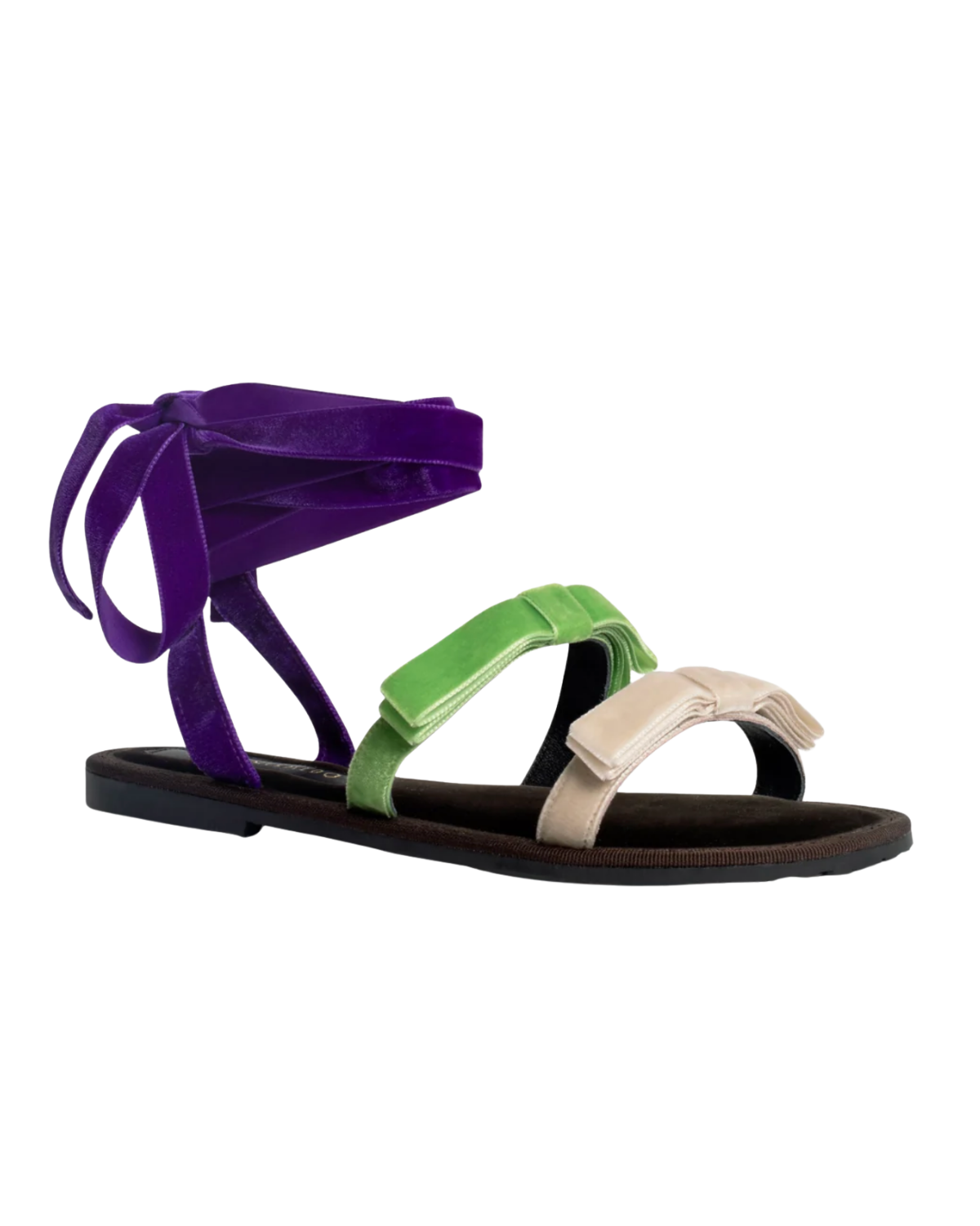 PORTO CERVO VELVET IN PURPLE / GREEN / CREAM